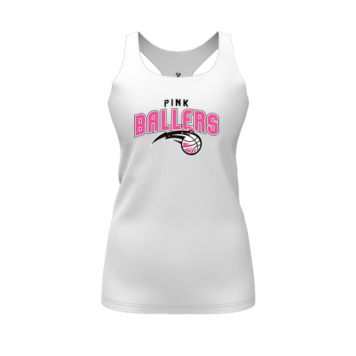 [FT0TRBWH-FYS-LOGO1] Decker Racerback Tank Top (Female Youth S, White, Logo 1)