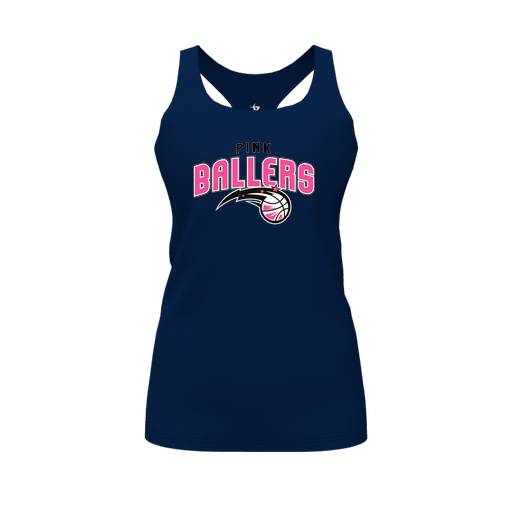 [FT0TRBNV-FYS-LOGO1] Decker Racerback Tank Top (Female Youth S, Navy, Logo 1)