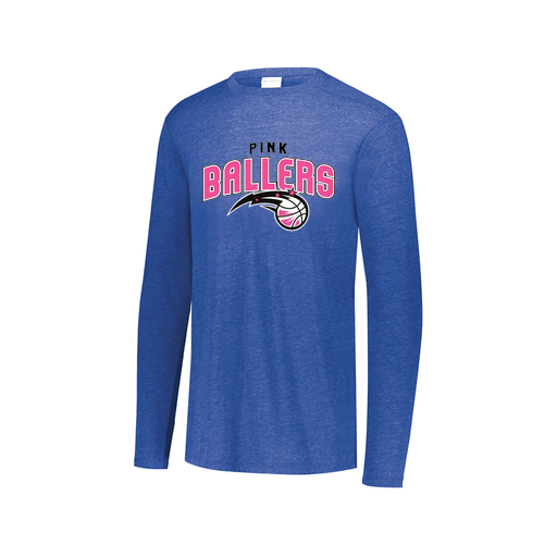 [FTLCUBRY-AXS-LOGO1] Decker Men's Tri-Blend T-Shirt - Long Sleeve (Adult XS, Royal, Logo 1)